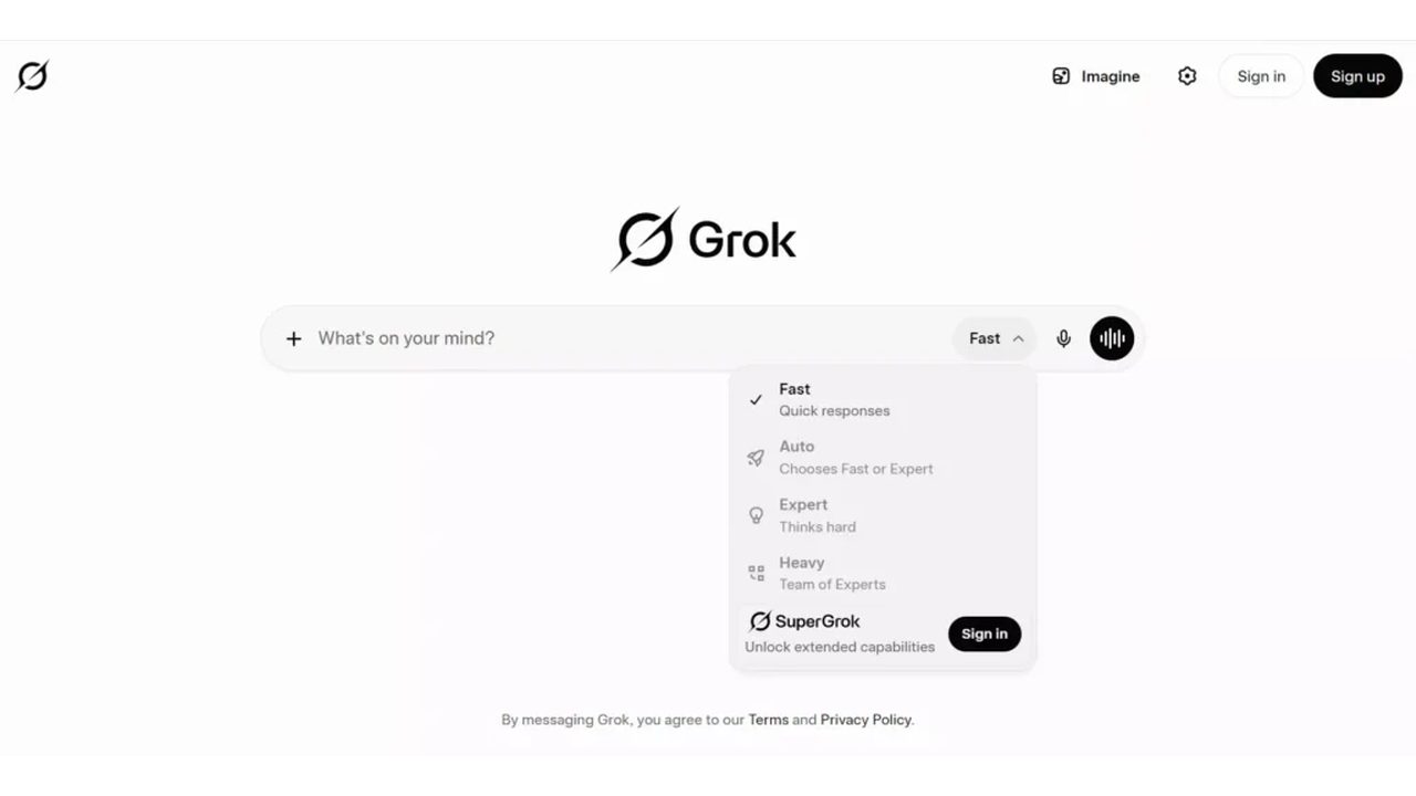 Open Grok and go to Imagine